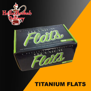 TITANIUM Flat Charcoal Natural Coconut Coco Shell Hookah Incense 108 Coals